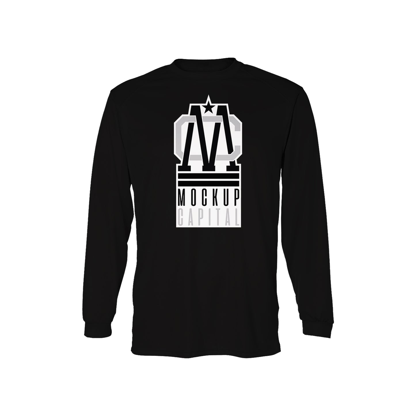 Athletic Long Sleeve T-Shirt Mockup