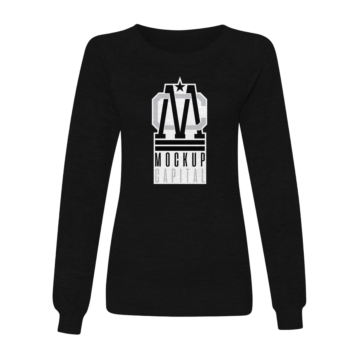 Womens Burnout Sweatshirt Mockup