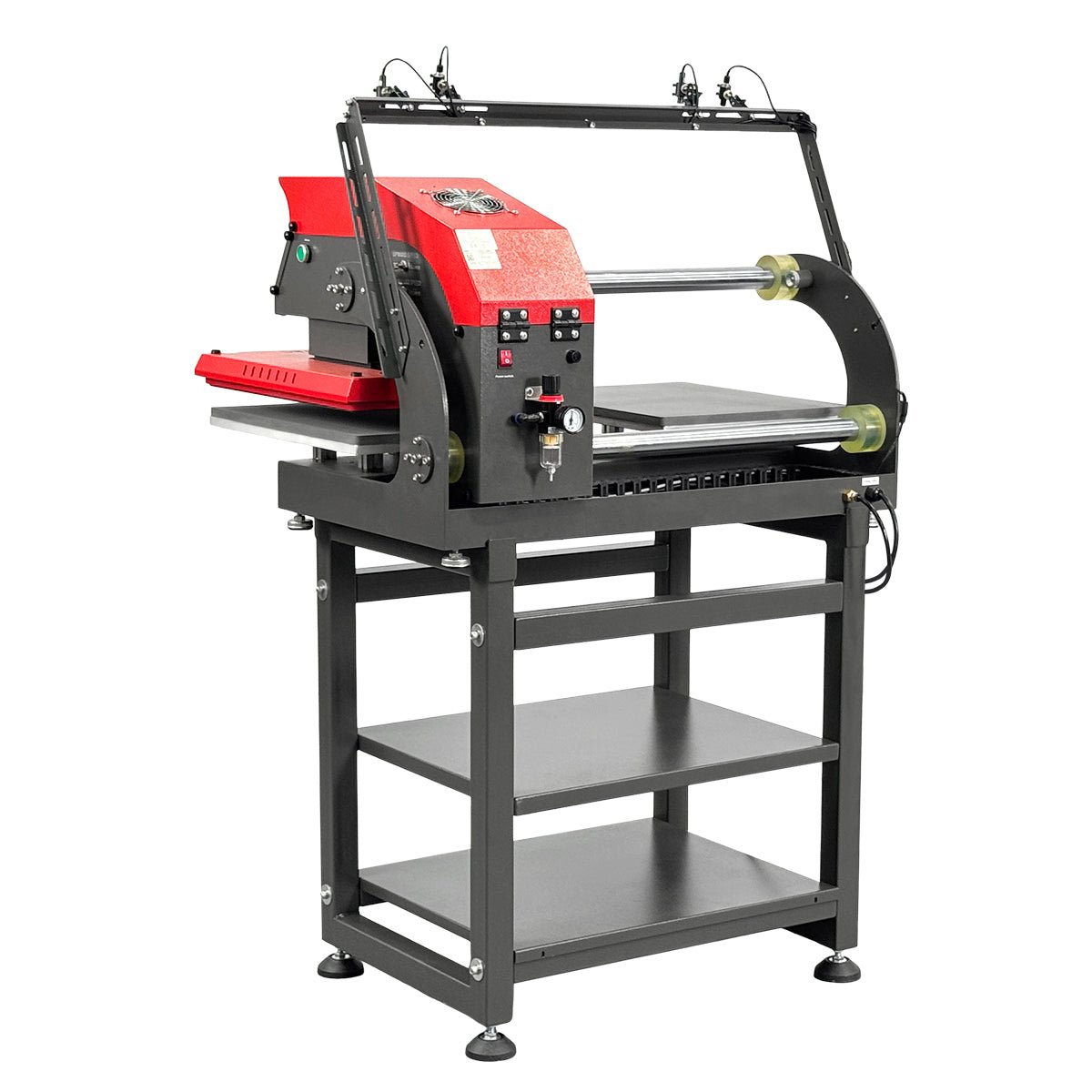 VECTOR 16” x 20” Dual Station Pneumatic Heat Press with Integrated Stand & Laser Alignment
